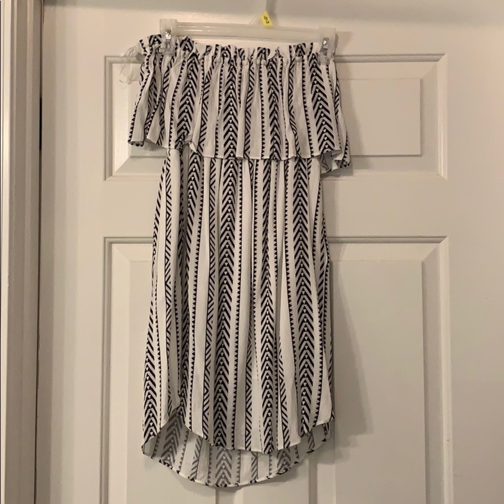TART Strapless Black/White mini dress
